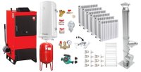 Pachet Centrala Fiama D2-60 pe Combustibil Solid, 70 kW cu Ventilator, Automatizare si Accesorii Complete - 1