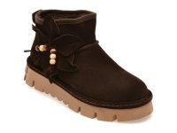 Ghete maro GRYXX 3745042 din piele intoarsa premium - 1