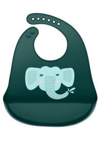 Bavetica din silicon cu buzunar si design de elefant, Coccorito, 1 bucata - 1