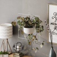 Ghiveci decorativ Pandantif Alb 40x40x17 cm - 2