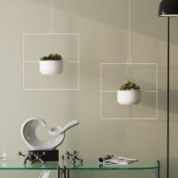 Ghiveci decorativ Pandantif Alb 40x40x17 cm - 4