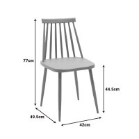 Set masa si scaune dining, 5 buc, Aurora Faragio, Pako, Gri 120x75x75 cm - 8