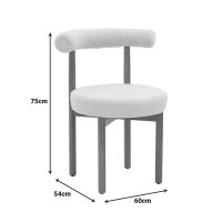 Scaun Fenza Bej 60x54x75 cm - 8