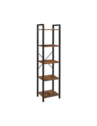 Raft de depozitare Vasagle, Maro Rustic, 5 niveluri, 40 x 30 x 153 cm - 1