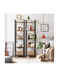 Raft de depozitare Vasagle, Maro Rustic, 5 niveluri, 40 x 30 x 153 cm - 6