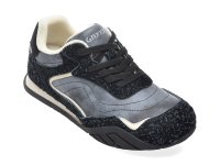 Pantofi sport negri GRYXX 21661 din piele ecologica pentru femei active - 1