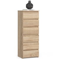 Comoda cu 6 sertare din PAL laminat de 16 mm, 40 x 35 x 109 cm, stejar sonoma - 6
