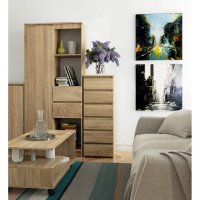 Comoda cu 6 sertare din PAL laminat de 16 mm, 40 x 35 x 109 cm, stejar sonoma - 5