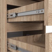 Comoda cu 6 sertare din PAL laminat de 16 mm, 40 x 35 x 109 cm, stejar sonoma - 1