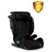 Scaun auto Nukido Louis Soft, i-Size 100-150 cm, ISOFIX, negru, cu spatar detasabil si tetiera reglabila - 1
