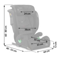 Scaun auto Nukido Louis Soft, i-Size 100-150 cm, ISOFIX, negru, cu spatar detasabil si tetiera reglabila - 11
