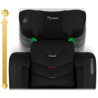 Scaun auto Nukido Louis Soft, i-Size 100-150 cm, ISOFIX, negru, cu spatar detasabil si tetiera reglabila - 12