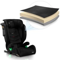 Scaun auto Nukido Louis Soft, i-Size 100-150 cm, ISOFIX, negru, cu spatar detasabil si tetiera reglabila - 13