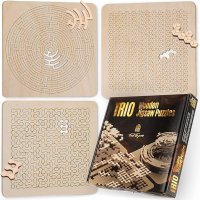 ESC WELT - 3 in 1 Puzzle din lemn pentru adulti si copii - Joc in aer liber si de calatorie - 1