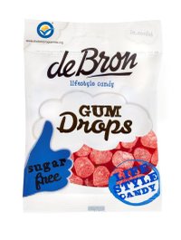 Jeleuri gumate Debron cu aroma de zmeura, fara zahar si gluten, 100g - 1