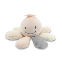 Jucarie din plus cu zornaitoare si zona fosnaitoare Octopus Natural Beige 0 luni+ - 1