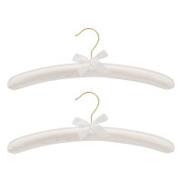 Set umerase, satin, 38cm, 2 bucati, alb - 2