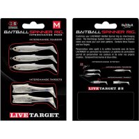 Rezerva Spinnerbait Livetarget Rig, Large, culoare Pearl White-Silver - 1