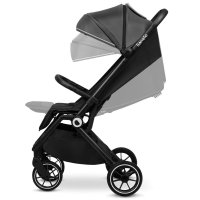 Carucior sport Lionelo Cloe, Cu accesorii, Cadru din aluminiu, Sarcina maxim 22 kg, Usor, Pliere compacta pentru avion, cu o singura mana, Ideal pentru toate tipurile de suprafete, 6 luni+ gri - 4