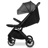 Carucior sport Lionelo Cloe, Cu accesorii, Cadru din aluminiu, Sarcina maxim 22 kg, Usor, Pliere compacta pentru avion, cu o singura mana, Ideal pentru toate tipurile de suprafete, 6 luni+ gri - 5
