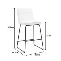 Scaun de bar Essential Alb 53x64.5x107 cm - 7