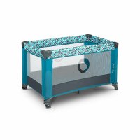 Patut pliant cu un nivel Stefi cu intrare laterala cu fermoar 2 roti 120x60 cm turquoise Lionelo - 4