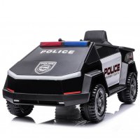 Masinuta electrica pentru copii Cyber PATROL, model politie, cu efecte sonore si luminoase, 90W, 12V, Black White - 1