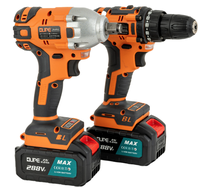 Trusa 1 masina de gaurit + 1 insurubat pe acumulator cu impact  2 acumulatori 4 Ah JPE - 1