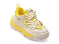 Pantofi sport GRYXX galbeni, 5373, din material textil si piele naturala - 1
