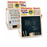 Tabla magnetica pentru copii 5 in 1 cu suport si accesorii, dimensiuni 45 x 38.5 cm - 1