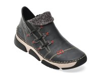 Ghete RIEKER 45983 negre din piele ecologica pentru femei - 1