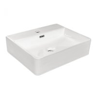 Lavoar ceramic alb SQUARE cu accesorii 8303-A, 50x42x13 cm - 1