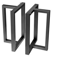 Set 2 picioare masa Homs, metal negru, 55x71 cm, model 30631 - 1
