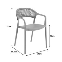 Scaun Ankara Alb 54x55.5x77 cm - Confort si Stil pentru Exterior - 8