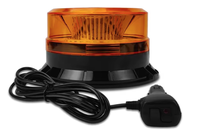Girofar led efect de roatie 12v 24v cu magnet si mufa de bricheta lumina galbena - 1