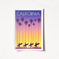 Poster A4 California Multicolor 21x29.7 cm - 1