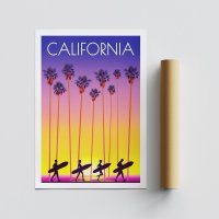 Poster A4 California Multicolor 21x29.7 cm - 3