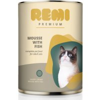 REMI PREMIUM Mousse cu peste pentru pisici, hrana umeda la conserva, 400 g - 2