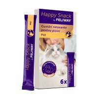 FELIWAY Happy Snack pentru Pisici cu Pui, Recompense Calmante pentru Sistem Nervos, 15g x 6 Plicuri - 1