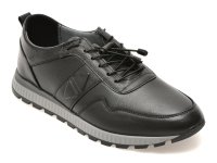 Pantofi sport BITE THE BULLET negri OY1105 din piele naturala pentru barbati - 1