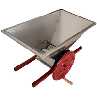 Zdrobitor struguri manual ZSM-50S cu agitator cuva INOX 50 L, 500-600 Kg/h - 1