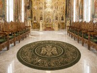 Covor Rotund Lotos Verde 100x100 cm de la Delta - Eleganță Bisericească - 1