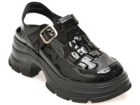Pantofi GRYXX negri, 26339, din piele ecologica lacuita - 1