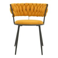 Scaun cu brate Alkia I Galben 57x58.5x72 cm - 4