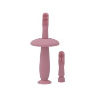 Periuta de dinti din silicon pentru bebelusi 6 luni+ Blush Pink - 2