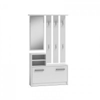 Cuier EVORA, alb, 85x45x155 cm - 1