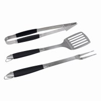 Set de ustensile pentru gratar 3 piese KLUGMEISTER KYBBQ03N - spatula, clește, furculiță - 1