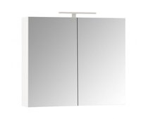 Oglinda cu iluminare LED, QUATTRO, alb, 80x68 cm - 1