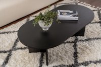 Masuta de cafea, Hanah Home, pal melaminat, lemn negru, 119x60x40 cm - 4