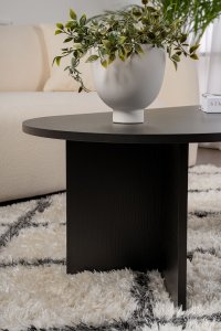 Masuta de cafea, Hanah Home, pal melaminat, lemn negru, 119x60x40 cm - 2